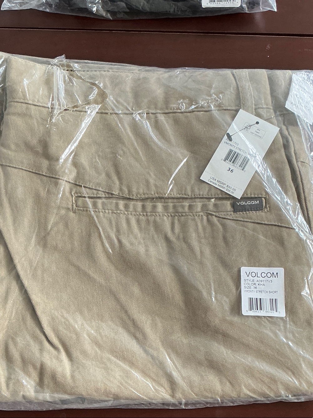 Volcom Tan Casual Chino Pants with Logo Tab